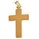 Pendant crucifix in gold-plated 925 silver, squares s2