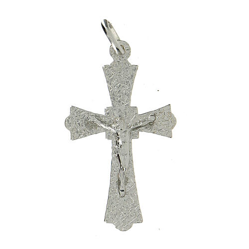 Pendant crucifix in 925 silver, Gothic style 1