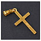 Croix argent 925 dorée croisée 2,5x1,5 cm s6