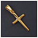 Croix argent 925 dorée croisée 2,5x1,5 cm s2