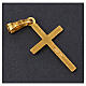 Croix argent 925 dorée croisée 2,5x1,5 cm s3