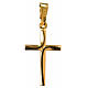Croce dorata Arg. 925 con incrocio 2,5 x 1,5 s4