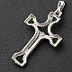 Pendant crucifix in silver and green enamel s3