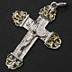 Pendant crucifix in silver and yellow enamel s2
