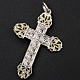 Pendant crucifix in silver and yellow enamel s3