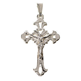 Pendant, perforated crucifix in silver 3x2cm