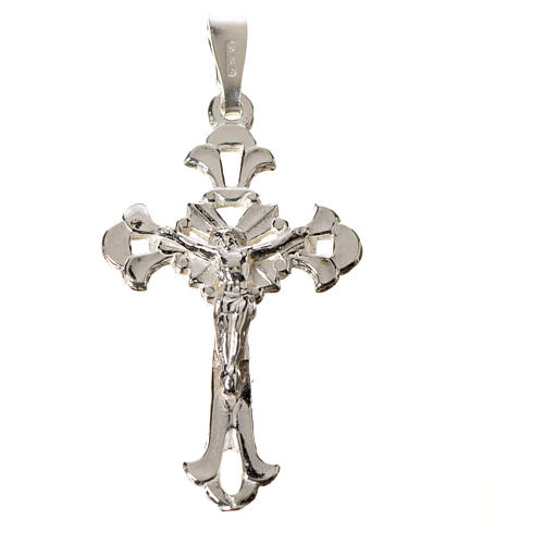 Croce argento traforata 3x2cm 4