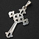 Pendant, perforated cross in silver, Gothic style s3