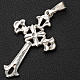 Pendant, perforated cross in silver, Gothic style s2