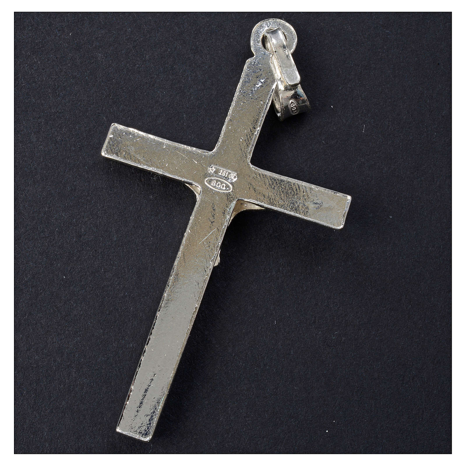 Pendant crucifix in 925 silver, 3,5x2,5cm | online sales on HOLYART.co.uk