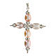 Pendant cross, strass and pearls s2