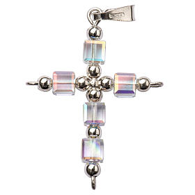 Pendant cross, cubic crystal