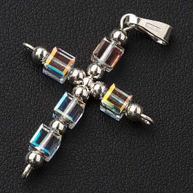 Pendant cross, cubic crystal