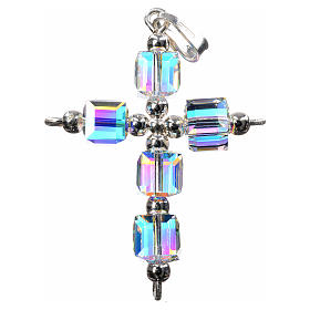 Croce strass aurora boreale cubo
