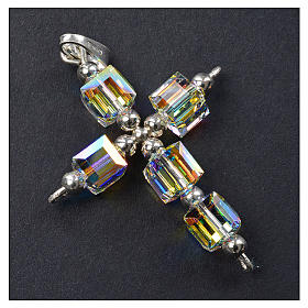 Croce strass aurora boreale cubo