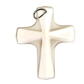 Crystal cross pendant 4x3 cm, satin and shini finishing