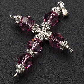 Croce strass tondo 5x4 cm