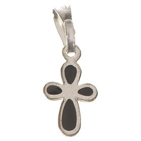 Pendant cross, rounded, in silver