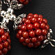 Red coral cross pendant with 1,5 cm pearls s3