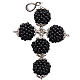 Onyx cross pendant 1,5 cm pearls s1