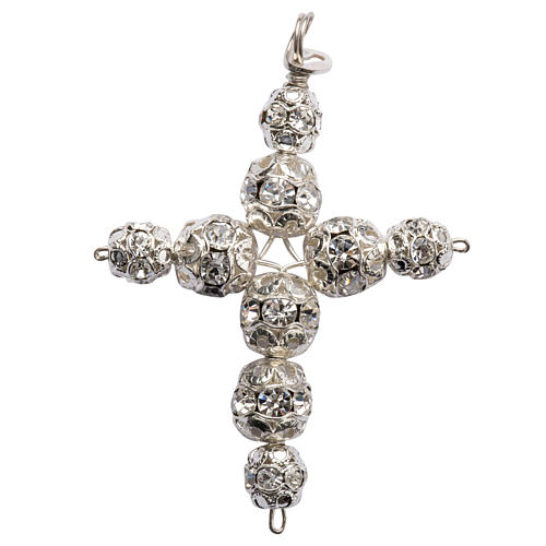 Croix argent strassball 1