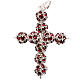 Pendant cross, red strass ball diam. 0,31in s1