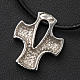 Pendant, stylized cross with decorative hole in silver s4