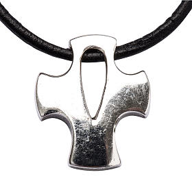 Krzyżyk stylizowany srebro z wycięciem