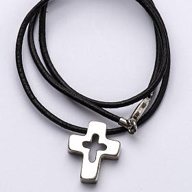 Ciondolo croce argento con intaglio