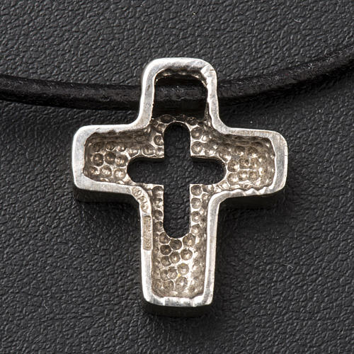 Pendant, silver cross with hole 4