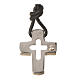 Kreuz aus Silber mit Gravierung und Zirkon s5