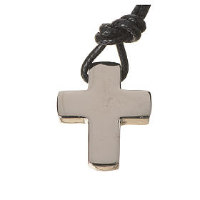 Croix classique argent avec corde
