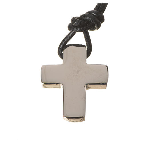 Croix classique argent avec corde 5