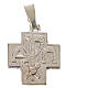 Pendant cross in silver, Alpha Omega with zircon s4