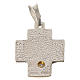 Pendant cross in silver, Alpha Omega with zircon s5
