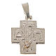 Pendant cross in silver, Alpha Omega with zircon s1