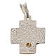 Pendant cross in silver, Alpha Omega with zircon s2