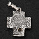 Pendant cross in silver, Alpha Omega with zircon s3
