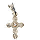 Pendant cross with circles, silver with zircon s4