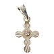 Pendant cross with circles, silver with zircon s1