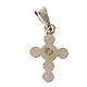 Pendant cross with circles, silver with zircon s2
