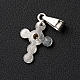 Pendant cross with circles, silver with zircon s3