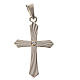 Pendant cross, pointed in silver with zircon and swirling patter s4