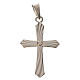 Pendant cross, pointed in silver with zircon and swirling patter s1