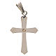Pendant cross, pointed in silver with zircon and swirling patter s2