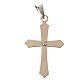 Pendant cross, pointed in silver with zircon s3