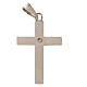 Klassisches Kreuz gerändelt Silber und Zirkon 3x2 cm s2