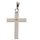 Kreuz klassisch aus Silber mit Zirkon 2x3 cm s2