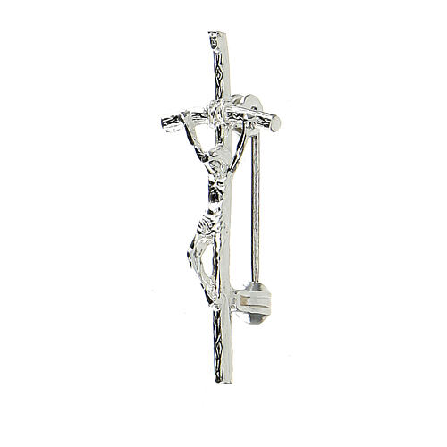 Pin Pastoral Cross John Paul II Silver, 3,5x1,5cm 1