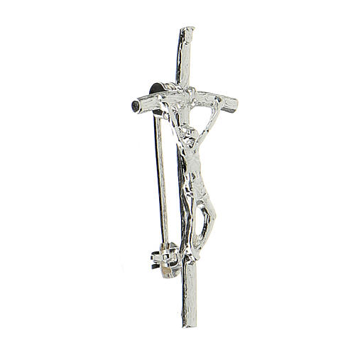 Pin Pastoral Cross John Paul II Silver, 3,5x1,5cm 3
